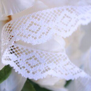 Vintage Lace Trim, White 7/8" Wide, 3 Yards